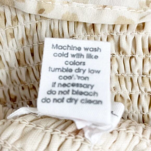 NWT Japna Top Animal Print Smocked Peplum Sleeveless Blouse Women’s Size XL NEW - Picture 8 of 11